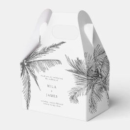 Moderne Tropische Minimalistische Hochzeit Geschenkschachtel