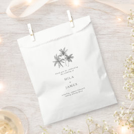 Moderne Tropische Minimalistische Hochzeit Geschenktütchen