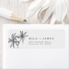 Moderne tropische Minimalistische Hochzeitsszene-R