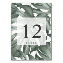 Moderne tropische Monstera Palm Blätter Hochzeit