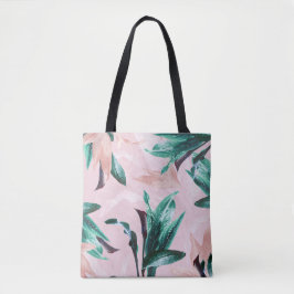 Moderne tropische Rosa Grüne Blüte Tasche