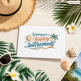 Moderne tropische Typografie-Ruhestand Karte