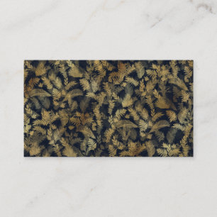 Moderne tropische Vegetation Blue Gold Foliage Visitenkarte