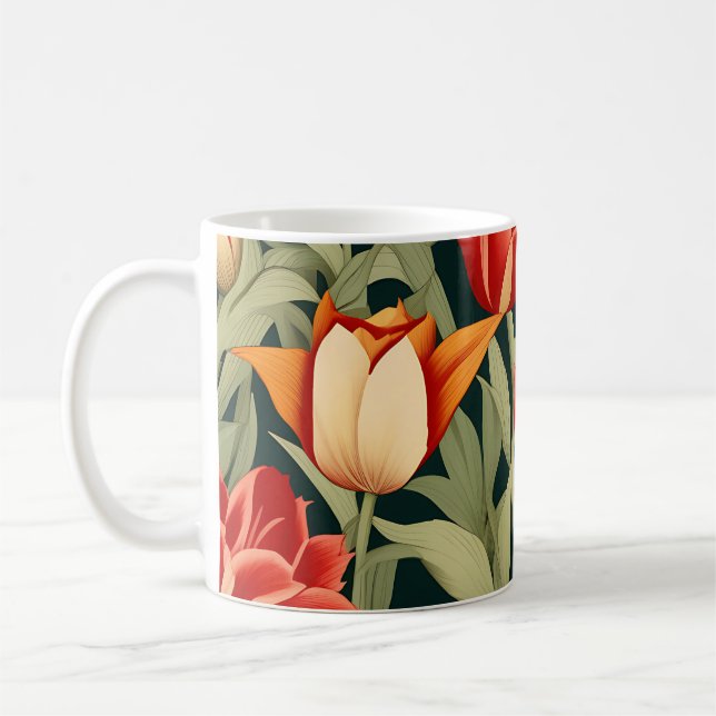 Moderne Tulips floral Kaffeetasse (Links)