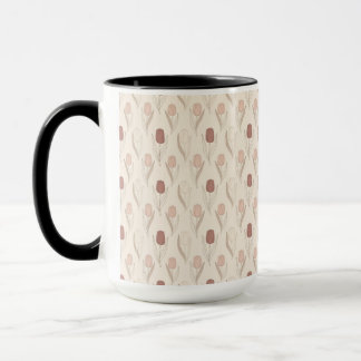 Moderne Tulpen-Blumenmuster Tasse