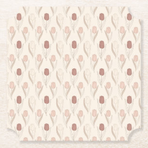 Moderne Tulpen-Blumenmuster Untersetzer