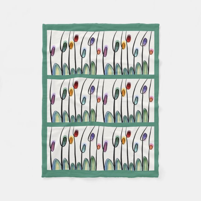 Moderne Tulpen Fleecedecke (Vorderseite)