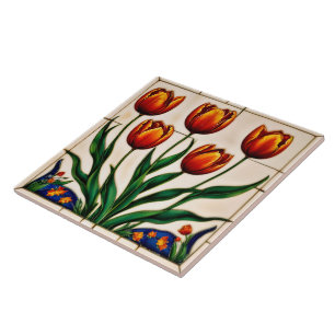 Moderne Tulpen Schöne Sammlung Fliese