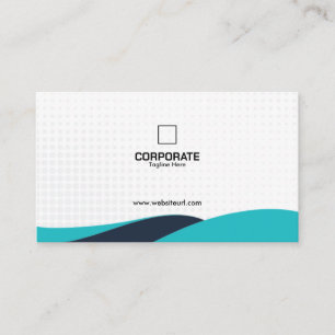 Moderne Türkis Corporate   Minimal Professionell Visitenkarte