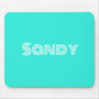 Moderne Türkis-Monogramm-Name Mousepad