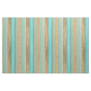 Moderne türkisfarbene Imitate Gold Glitzer Streif Stoff