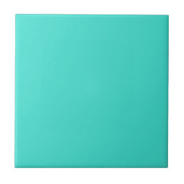 Moderne türkisfarbene Schlichte Solid Color | Aqua Fliese