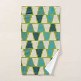 Moderne Türkisgrün, Geometrie des Mitteljahrhunder Handtuch
