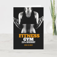 Moderne Turnhalle / Fitness Grußkarte | trainiere