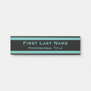 Moderne Türsignaturen Aquamarin Türkis Türschild