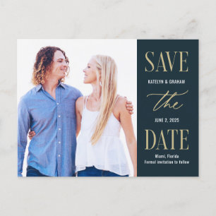 Moderne, TYP EDITABLE FARBE Save the Date Postkarte
