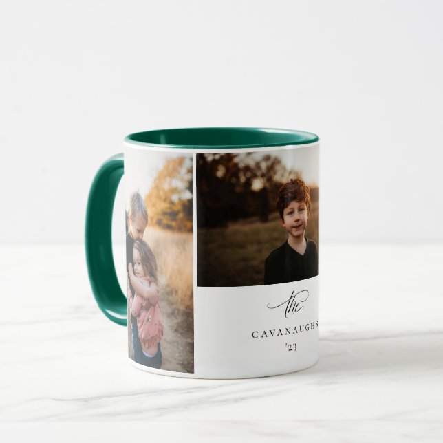 Moderne Typografie 3 Foto Collage Tasse (Vorderseite Links)