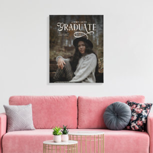 Moderne Typografie Absolventenfoto Abschluss Leinwanddruck