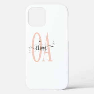 Moderne Typografie anfänglich schlicht elegant iPhone 12 Hülle