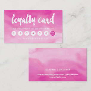 moderne Typografie-Aquarellrosa ombre Loyalität Treuekarte