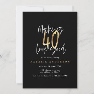 Moderne Typografie aus Schwarz und Gold aus dem 40