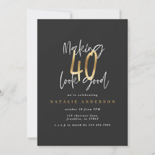 Moderne Typografie aus Schwarz und Gold aus dem 40