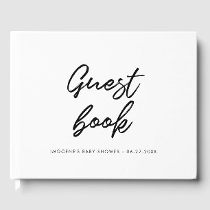 Moderne Typografie Baby Shower Gästebuch