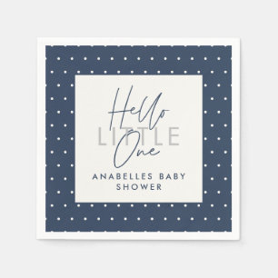 Moderne Typografie Babydusche Hallo Kleiner Serviette