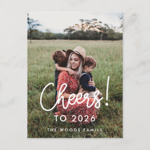 Moderne Typografie bejubelt das Neujahrsfest 2024 Postkarte