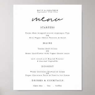 Moderne Typografie, beliebiges Farbskriptmenü Poster