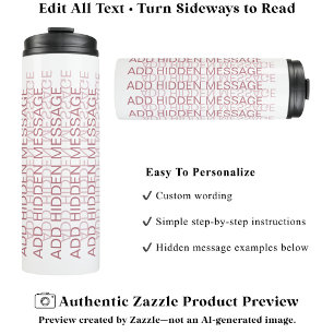 Moderne Typografie Benutzerdefinierte Geheimnachri Thermosbecher