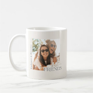 Moderne Typografie-Beste-Freunde-Foto Kaffeetasse