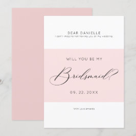 Moderne Typografie Bridesmaid minimalistisch einla Einladung