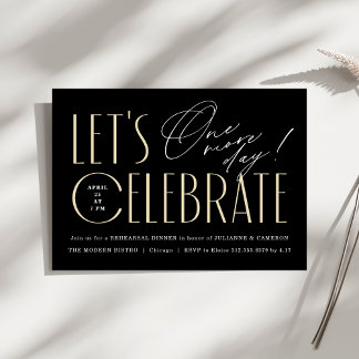 Moderne Typografie Chic Probe Dinner Einladung