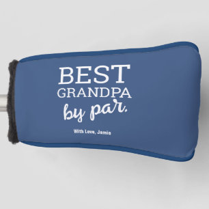Moderne Typografie Custom Blue Best Opa par Golf Headcover