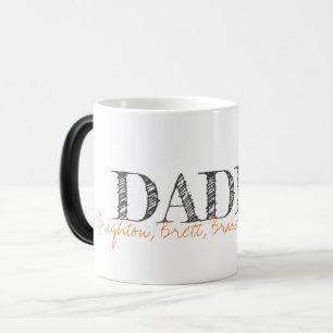 Moderne Typografie DADDY Kids NAMES Keepake Verwandlungstasse