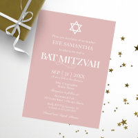 Moderne Typografie Dusty Pink Bat Mizwa