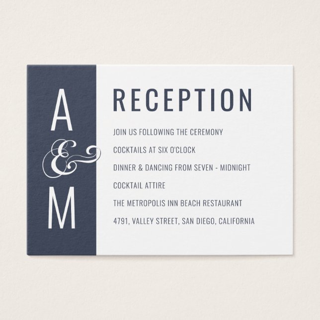 Moderne Typografie Einfache Elegante Hochzeit Empf (Vorderseite)