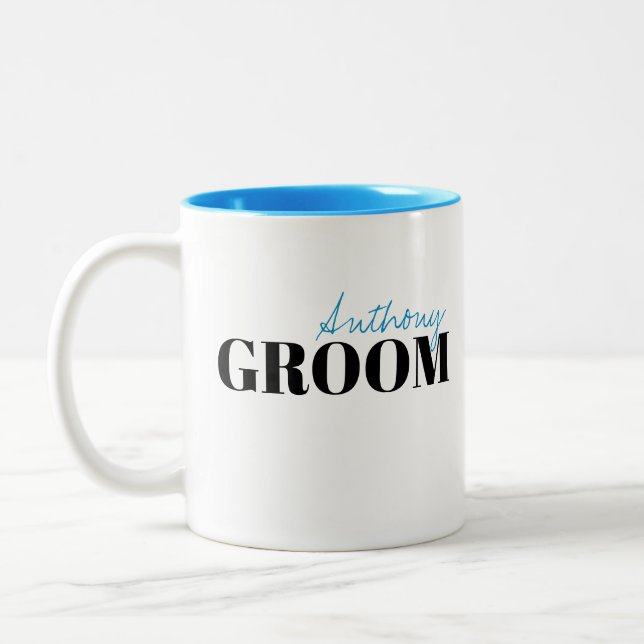 Moderne Typografie Einfache Personalisierte Tasse (Links)