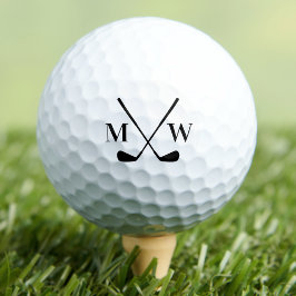 Moderne Typografie Elegantes Initialen-Monogramm Golfball