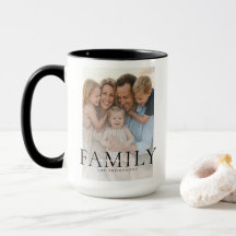 Moderne Typografie Familienname Andenken Foto Gesc