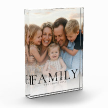 Moderne Typografie Familienname Erinnerungsfoto-Ge