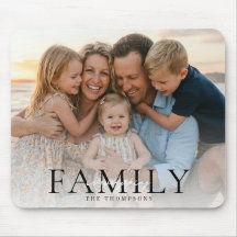 Moderne Typografie Familienname Erinnerungsfoto-Ge