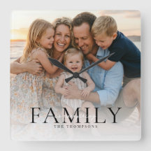 Moderne Typografie Familienname Erinnerungsfoto-Ge