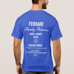 Moderne Typografie Familienzusammenkunft Königsbla T-Shirt