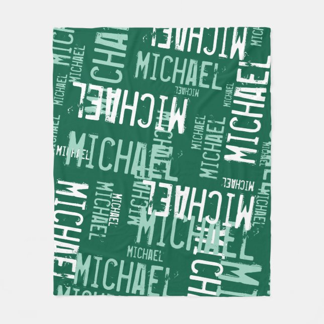 Moderne Typografie Fleecedecke (Vorderseite)
