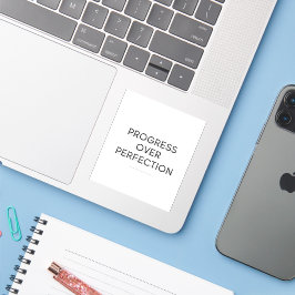 Moderne Typografie Fortschritt vor Perfektion Text Aufkleber