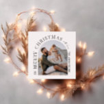 Moderne Typografie-Foto-Collage Weihnachten<br><div class="desc">Moderne minimale Grafik abstrakte Form Foto Collage Weihnachtskarte. Kühne auf Trend-Design. Teil einer Ferienkollektion.</div>