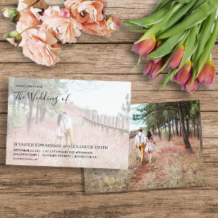 Moderne Typografie Foto Hochzeit Einladung