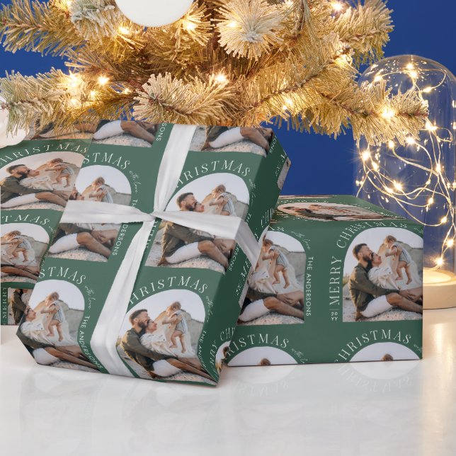 Moderne Typografie - Foto Weihnachten Geschenkpapier (Feiertage)